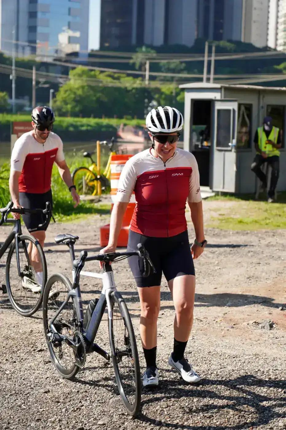 Treino de ciclismo Saab